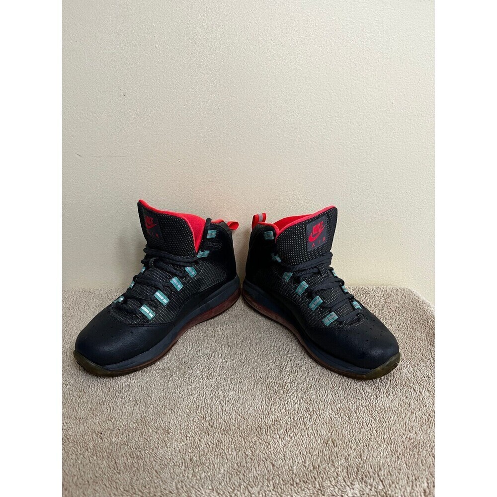 Nike Air Ndestrukt Size 4.5Y (Unisex) Gray PInk Aqua Basketball Shoes 512170-005 - Picture 3 of 7